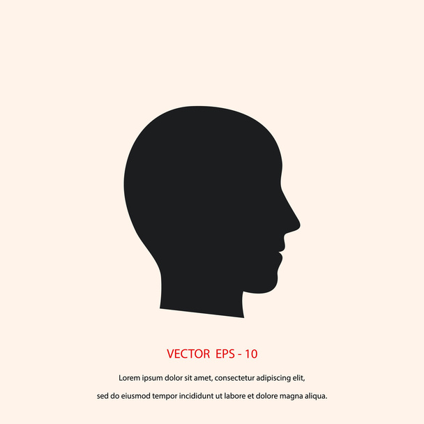 Hlava vektorové ikony - Vektor, obrázek
