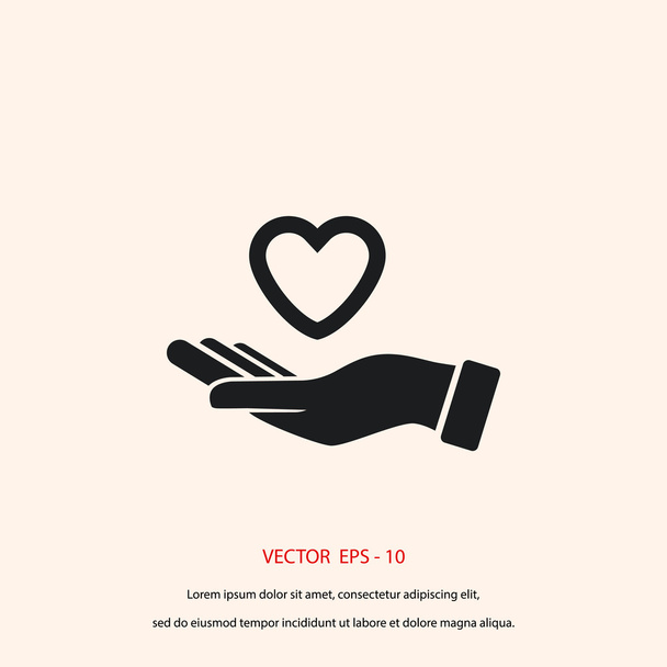 mãos do ícone do coração
 - Vetor, Imagem