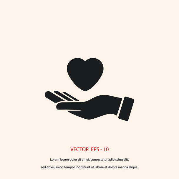 ruce srdce ikony - Vektor, obrázek