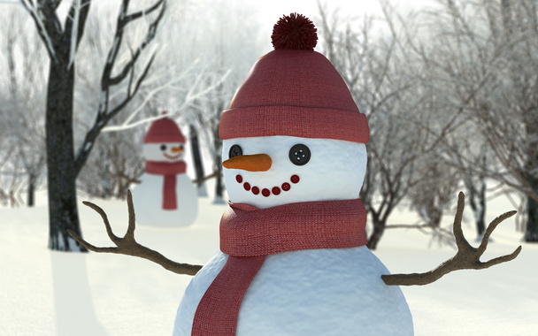 hombres de nieve - Foto, imagen