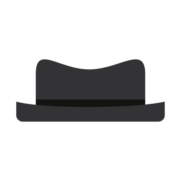 černý klobouk ikona - Vektor, obrázek