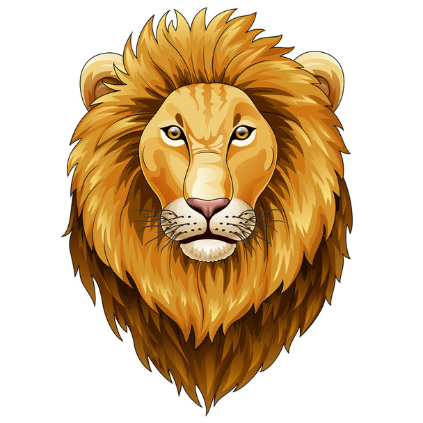 το κεφάλι του λιοντάρι μασκότ - Διάνυσμα, εικόνα