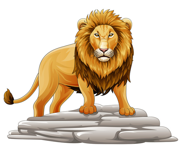 mascota león de dibujos animados
 - Vector, Imagen