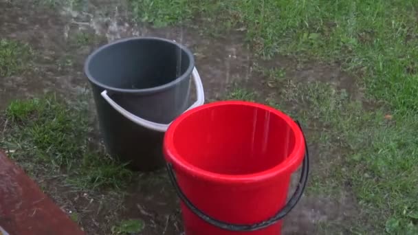 Eső esik a vödörben - Felvétel, videó
