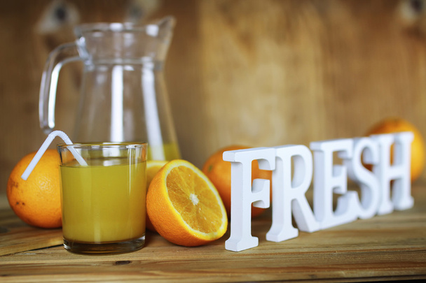 orange juice glass slice - Фото, изображение