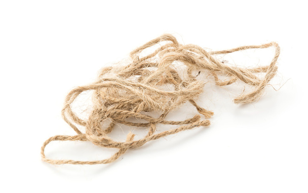 mini rope on white background - Foto, afbeelding