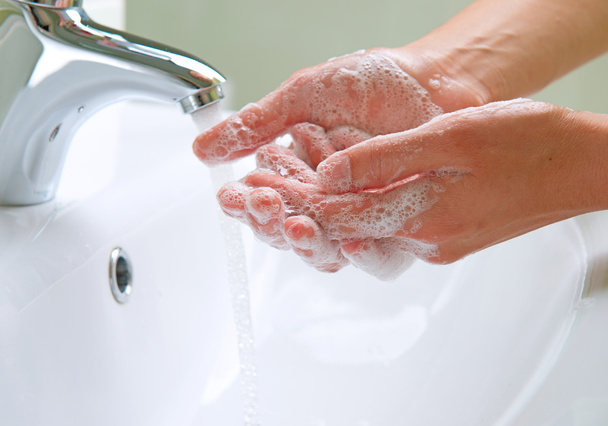 洗浄手。手を洗浄します。衛生 - 写真・画像