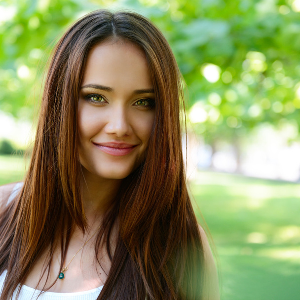 beautiful girl in summer park - Photo, image