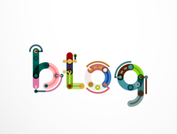 Banner de letras de palabra de blog
 - Vector, Imagen