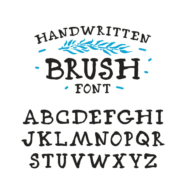 Vector handwritten brush serif font - Vector, Image