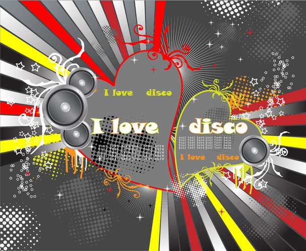 Punaisen sydämen disko
 - Vektori, kuva