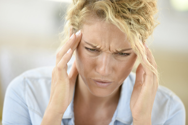 woman suffering headache - Foto, Imagen