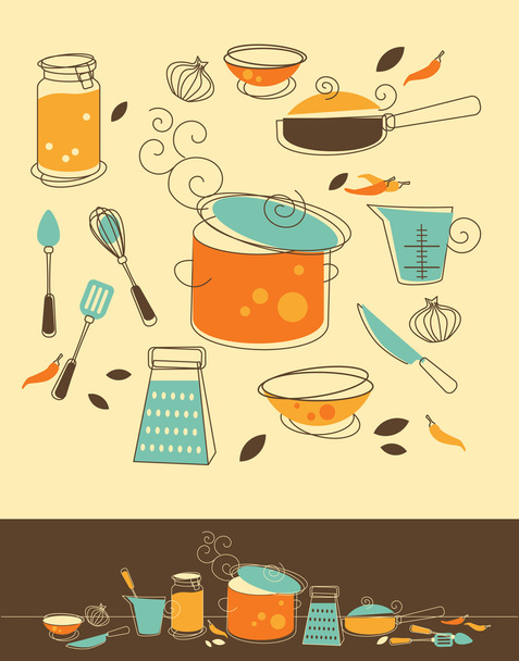 Set de cocina
 - Vector, Imagen