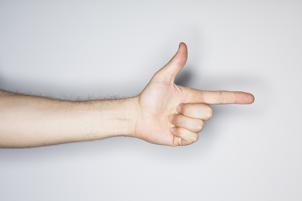 ручний жест кавказького чоловіка
 - Фото, зображення