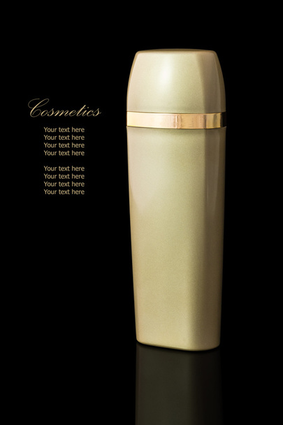Золотой пустой косметический контейнер
  - Фото, изображение