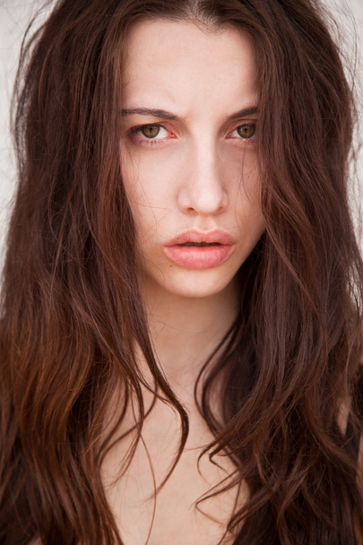 woman with a deep piercing eyes - Photo, Image