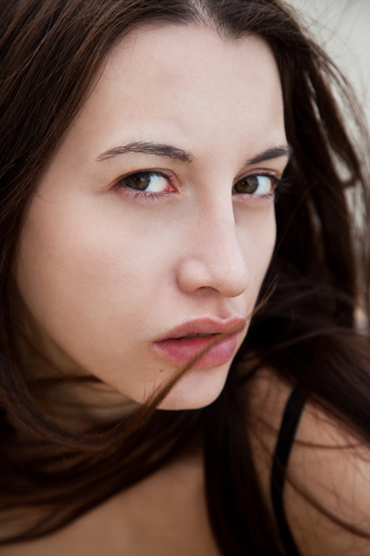 woman with a deep piercing eyes - Photo, Image