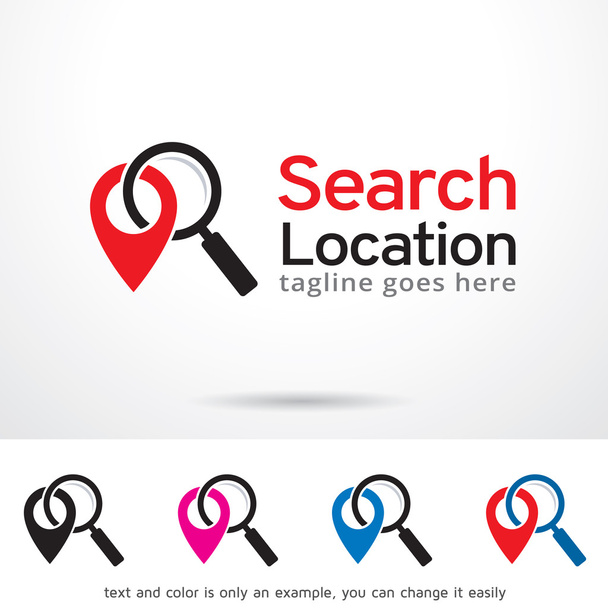 検索場所のロゴのテンプレートのデザイン - ベクター画像