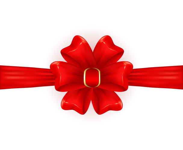 Red shiny bow - Vector, Imagen