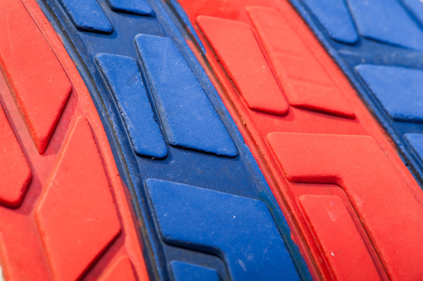 Red and blue sole background - Photo, Image