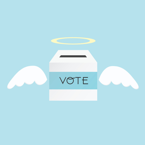 Koncepcja przez anioła urny do głosowania . - Wektor, obraz