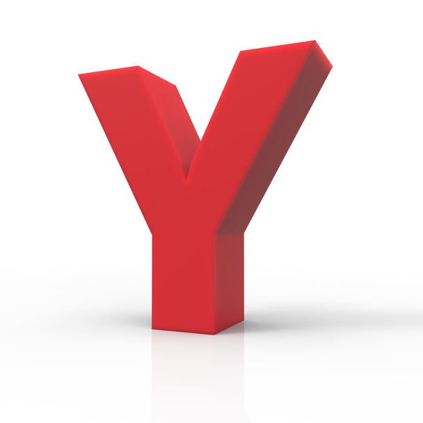 right red letter Y - Foto, Bild
