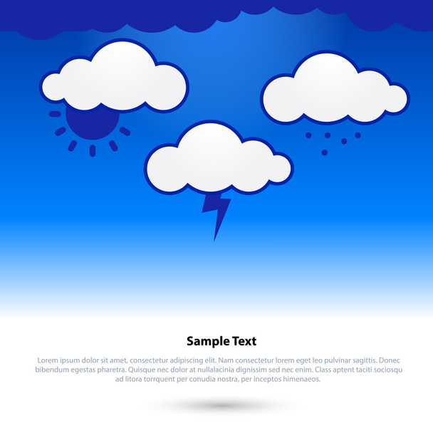 Vector cloud background - Vettoriali, immagini
