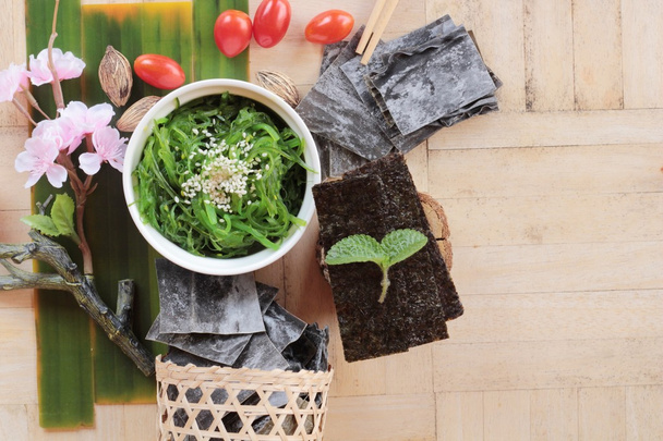 Seaweed salad is delicious and dries seaweed. - Photo, Image