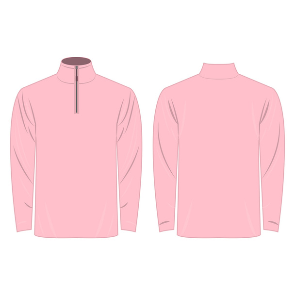 long sleeve baby pink Shirt - ベクター画像