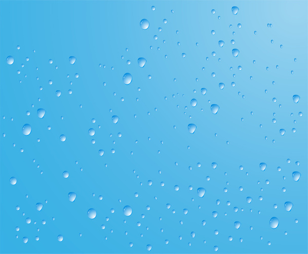 Blue background with waterdrops - Vecteur, image