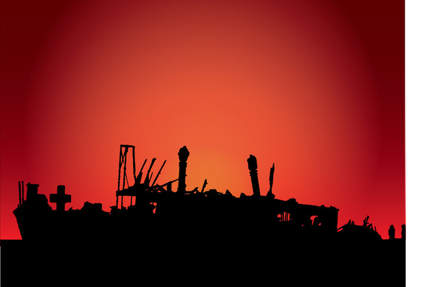 meheno en la puesta del sol
 - Vector, Imagen