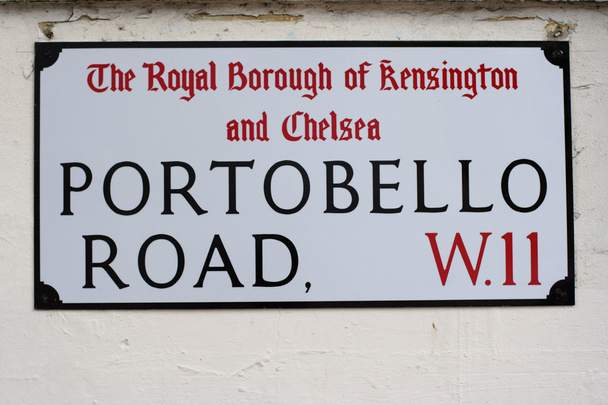 street sign for portobello road - Foto, immagini