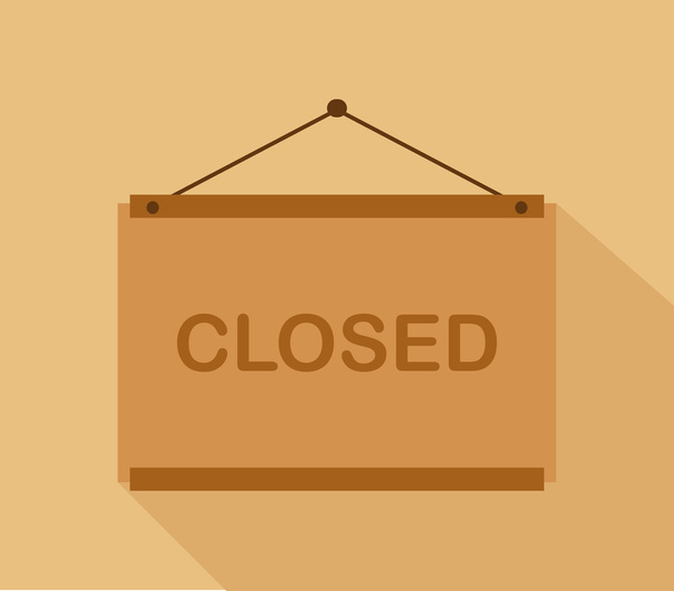 closed sign illustrated and colored - Photo, Image