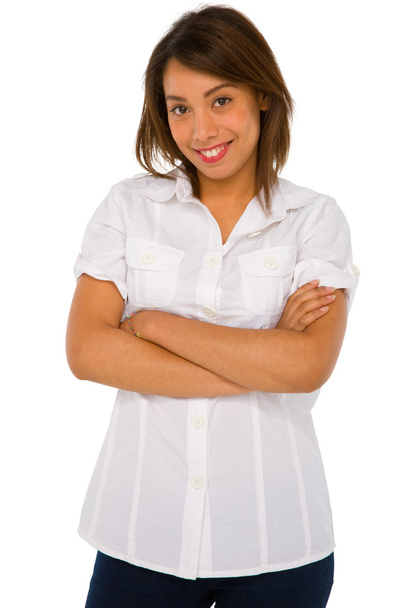 Teenage girl with arms folded - Foto, immagini
