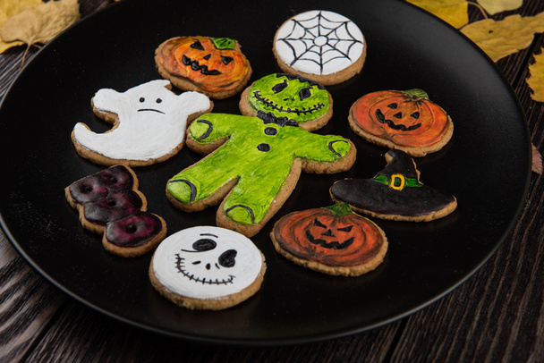 Biscuits au gingembre délicieux faits maison pour Halloween - Photo, image