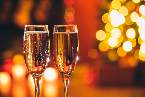  two glasses of champagne  - Фото, изображение