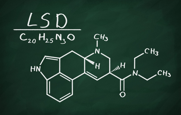 Structural model of LSD - Foto, afbeelding