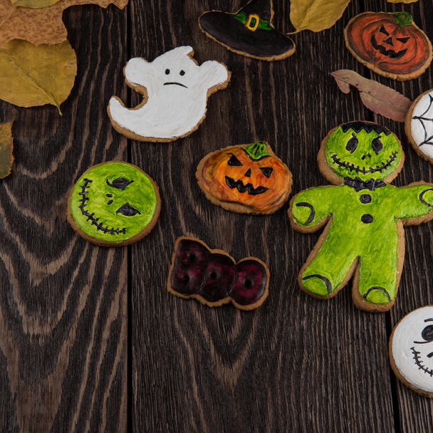 Biscotti allo zenzero deliziosi fatti in casa per Halloween - Foto, immagini