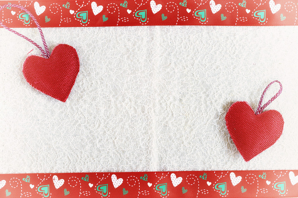 valentine herz hintergrund stoff - Foto, Bild