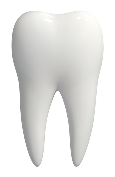 bílý zub ikonu vektor izolované - Vektor, obrázek