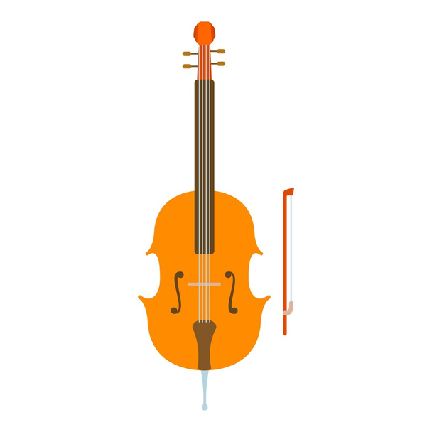 Violin icon, flat style - Vector, afbeelding