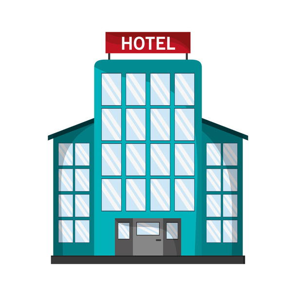 Hotel of travel and tourism concept - Vector, Image