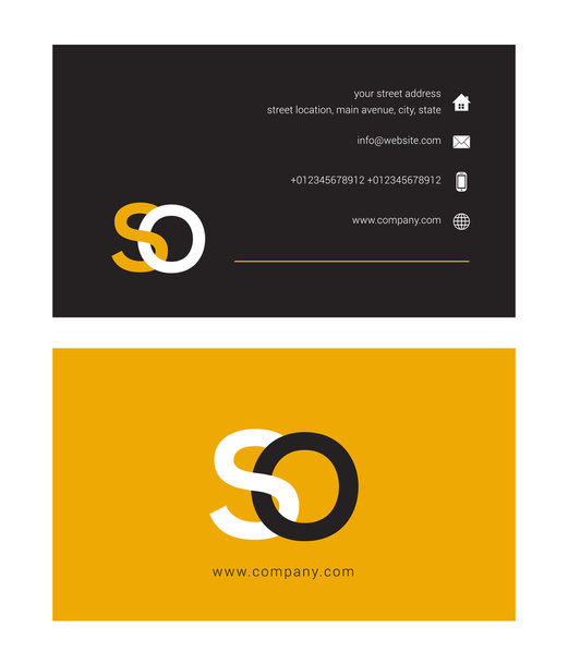 Letter logo, Business card template - Vector, Image