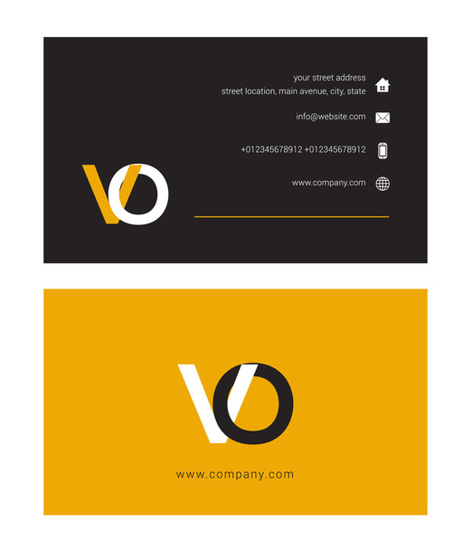 Lettre logo, Modèle de carte de visite
 - Vecteur, image