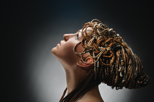 girl with an african plaits - Foto, imagen
