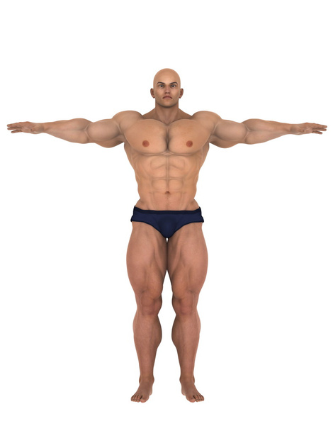 3D CG rendering of a body builder - Foto, Imagem