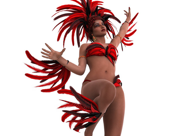 3D CG rendering of a dancer - Zdjęcie, obraz