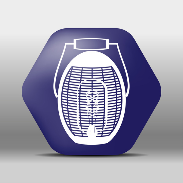 lanterna acampamento ícone botão logotipo símbolo conceito de alta qualidade
 - Vetor, Imagem