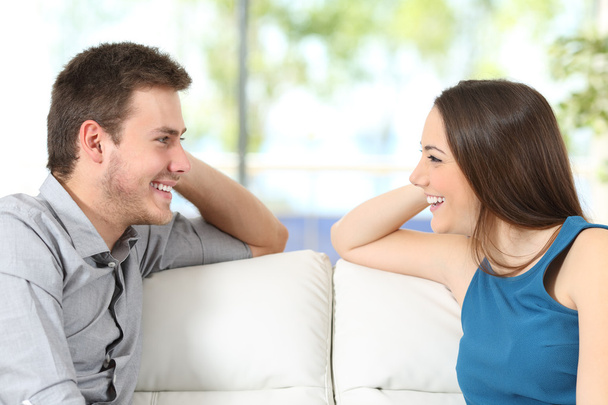 Couple looking each other at home - Photo, Image