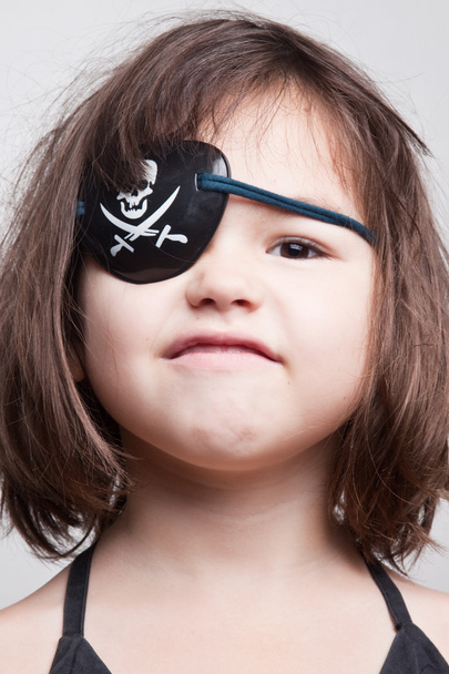 小さな女の子の海賊 - 写真・画像